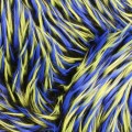 Black/Blue/Green Tri-tone Spike Faux Fur