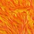 Yellow/Red/Orange Tri-tone Spike Faux Fur